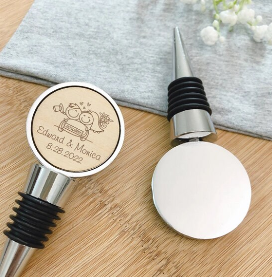 Personalized Metal Wine Stopper,Wedding Gift For Guests