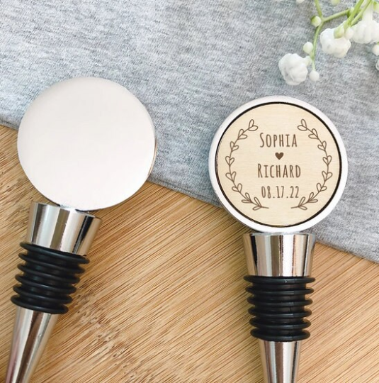 Personalized Metal Wine Stopper,Wedding Gift For Guests