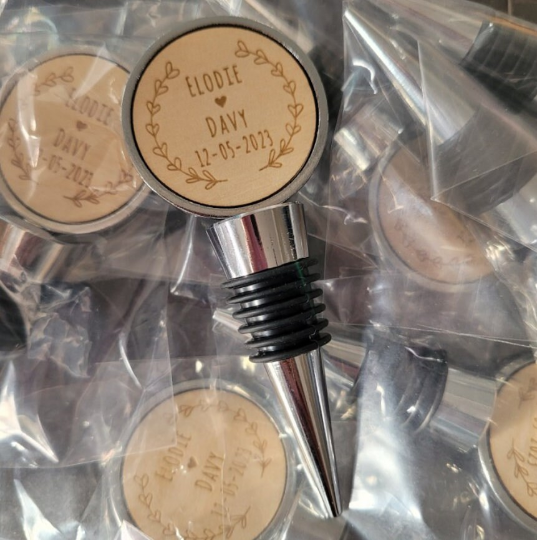 Personalized Metal Wine Stopper,Wedding Gift For Guests
