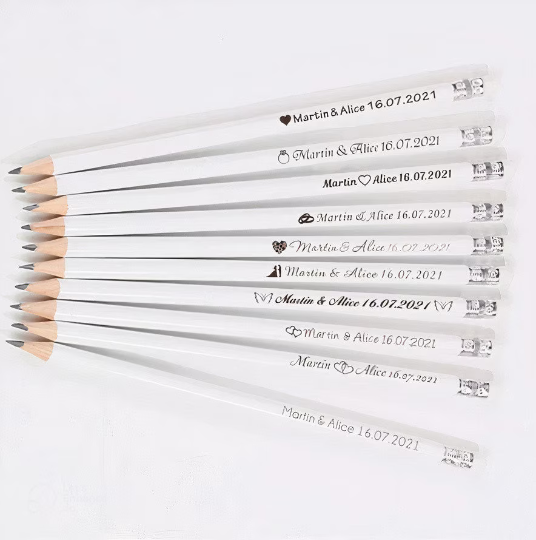 Personalized wooden pencils,custom wedding favors