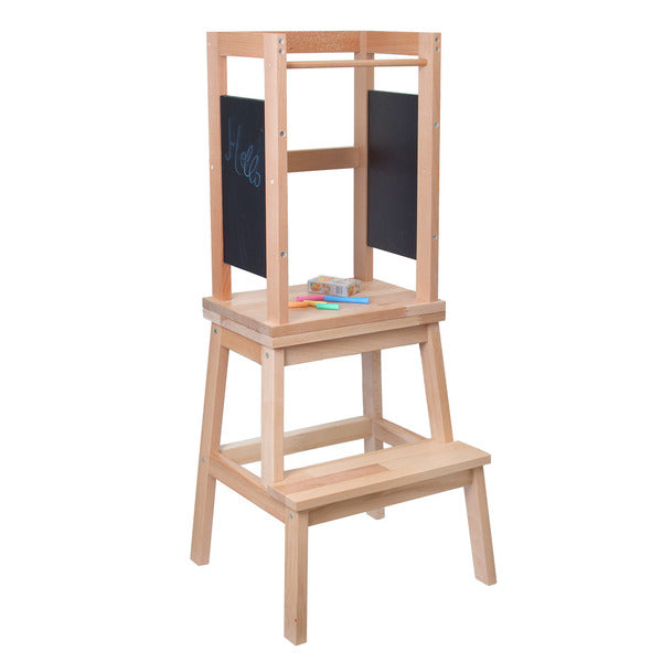 Helper tower with chalkboard