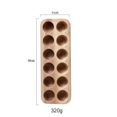 Wooden egg storage box