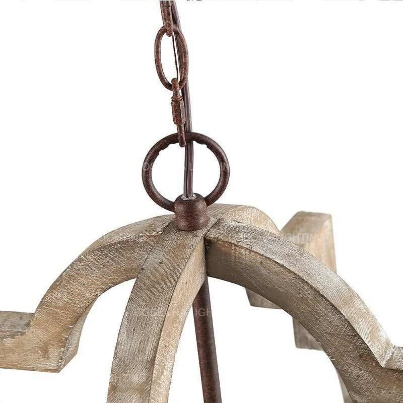 Vintage wooden chandelier