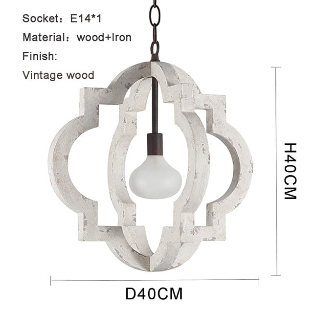 Vintage wooden chandelier