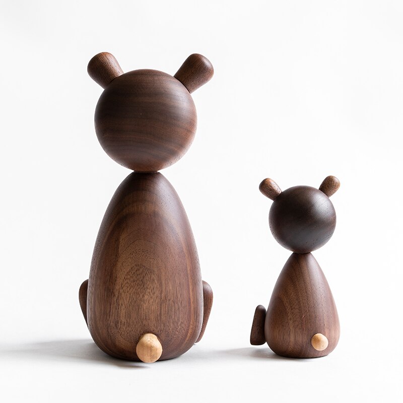 Little bear wooden ornaments