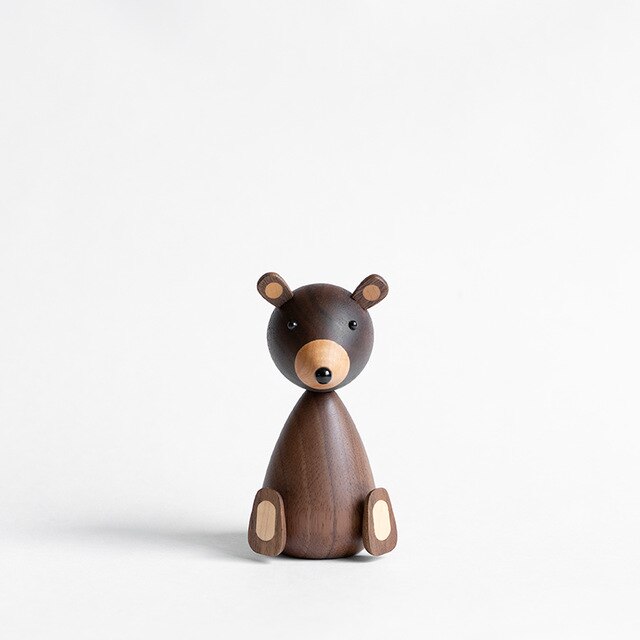 Little bear wooden ornaments