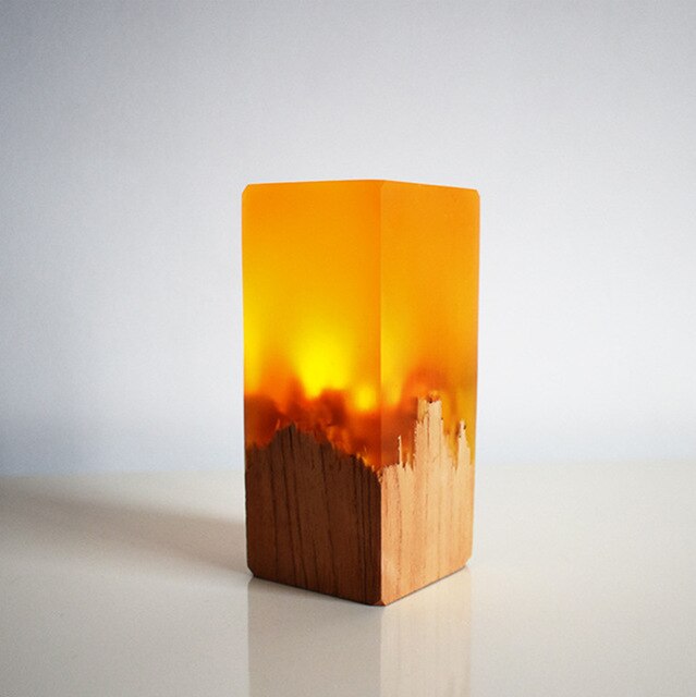 Modern wooden desk lamp