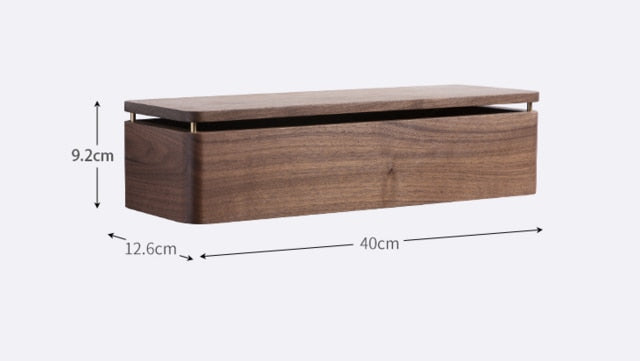 Walnut wood tissue box