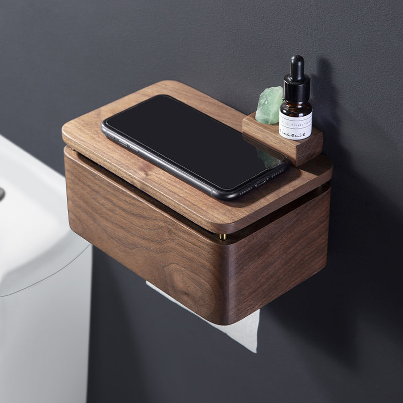 Walnut wood tissue box