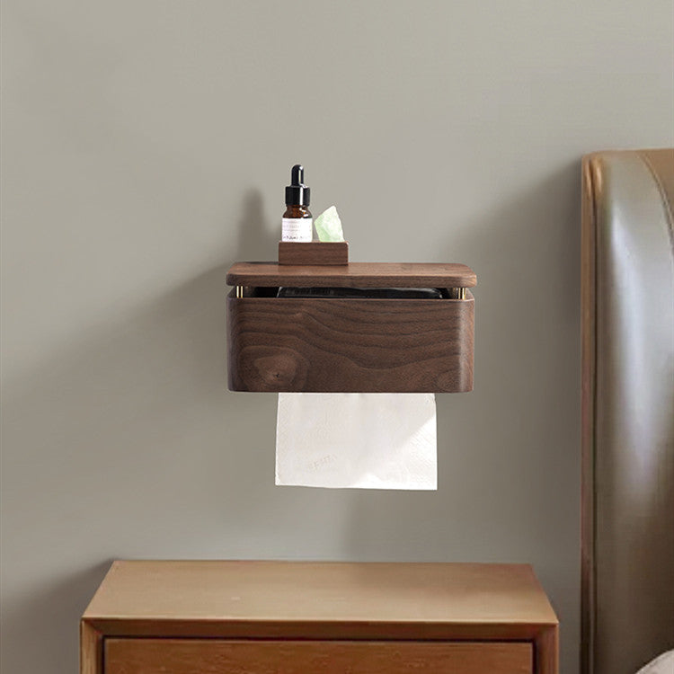 Walnut wood tissue box