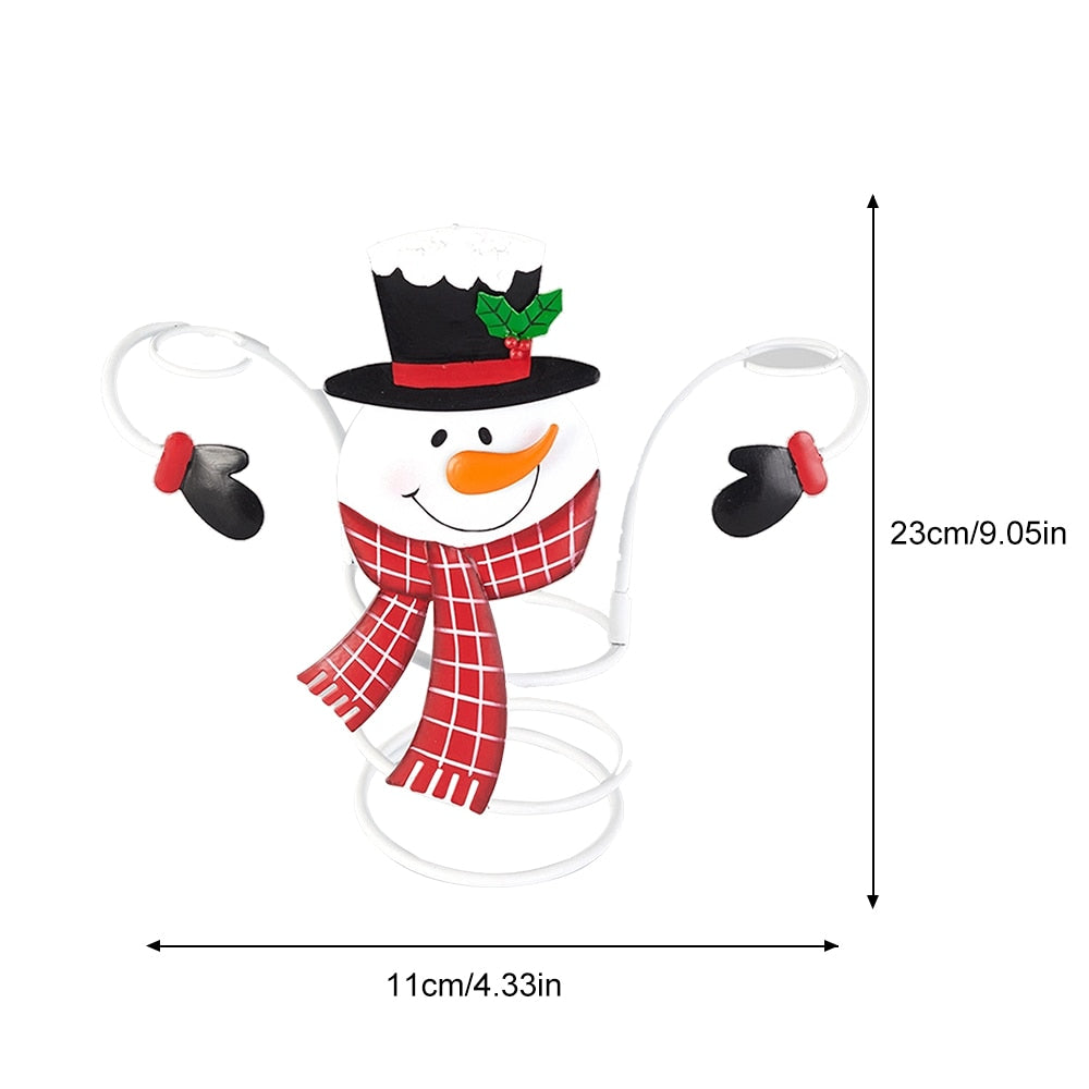 Christmas wine bottle and glass holder
