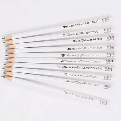 Personalized wooden pencils,custom wedding favors