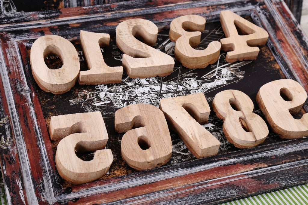 Rustic wooden letters or numbers(create your own text)