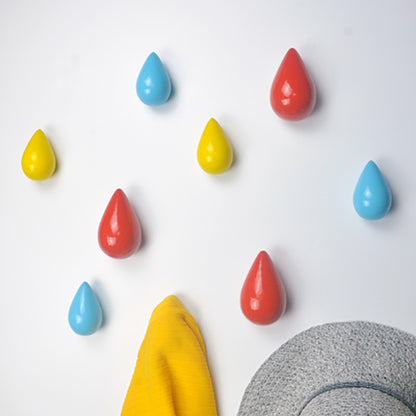 Wooden water drops for hooks