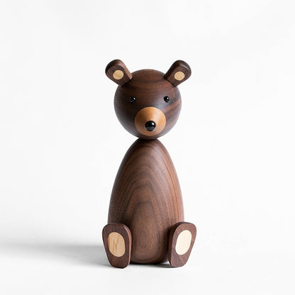 Little bear wooden ornaments