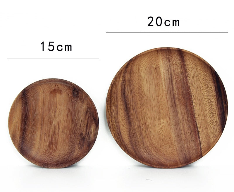 Wooden serving plates
