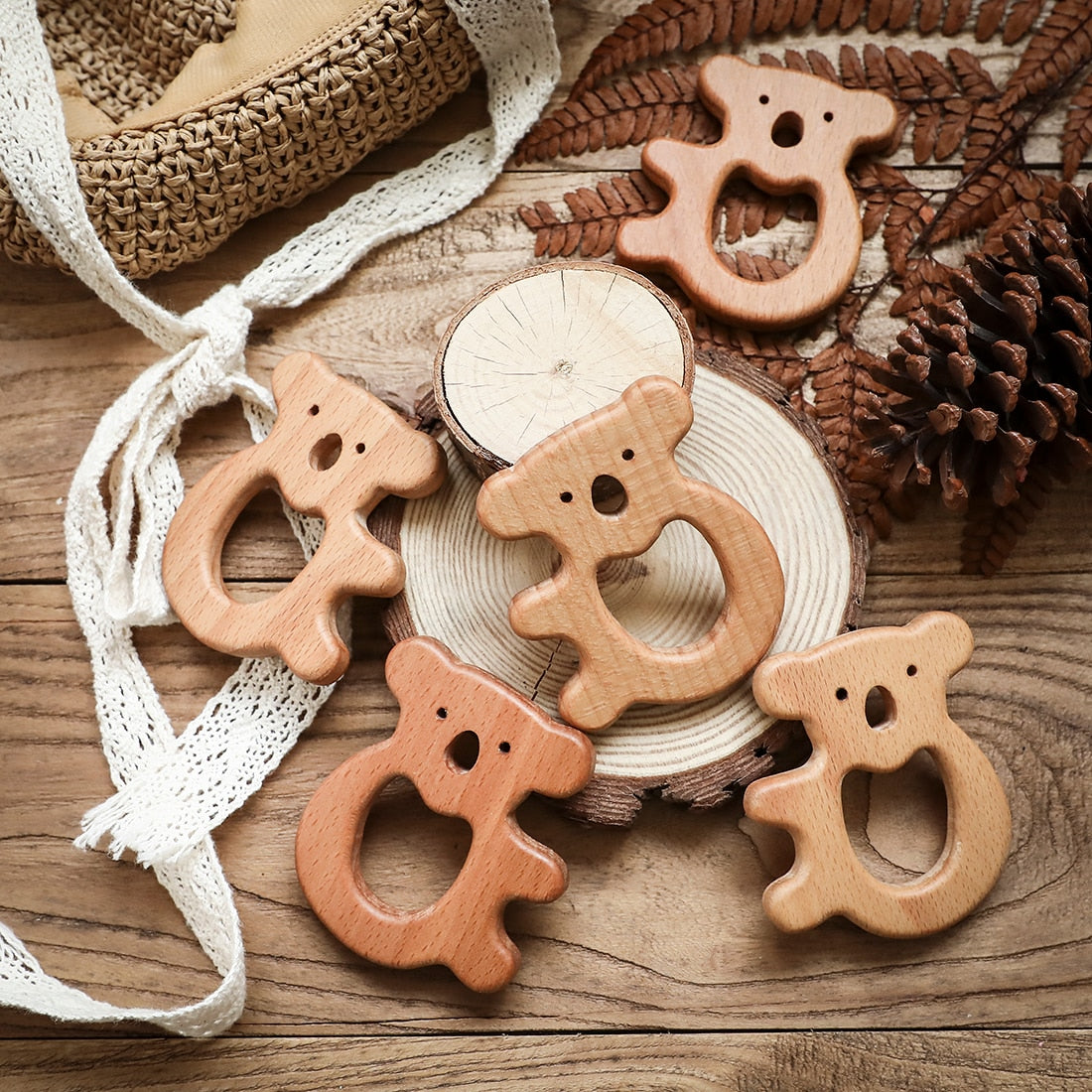 Baby wooden teether