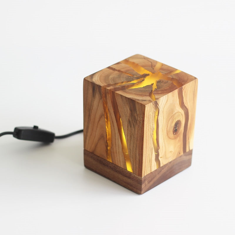 Wooden resin nightlight