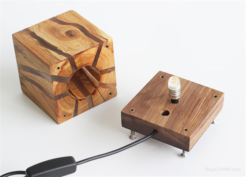 Wooden resin nightlight