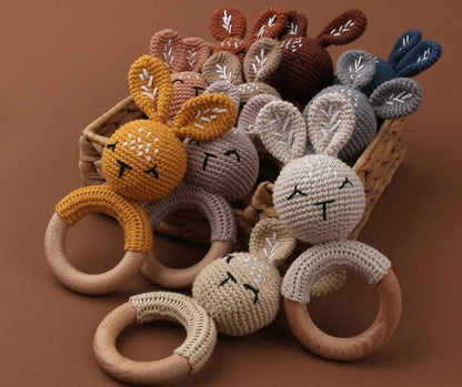 Wooden, crochet teether