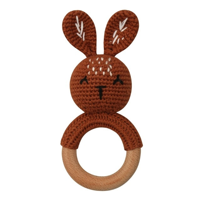 Wooden, crochet teether