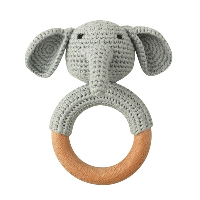 Wooden, crochet teether