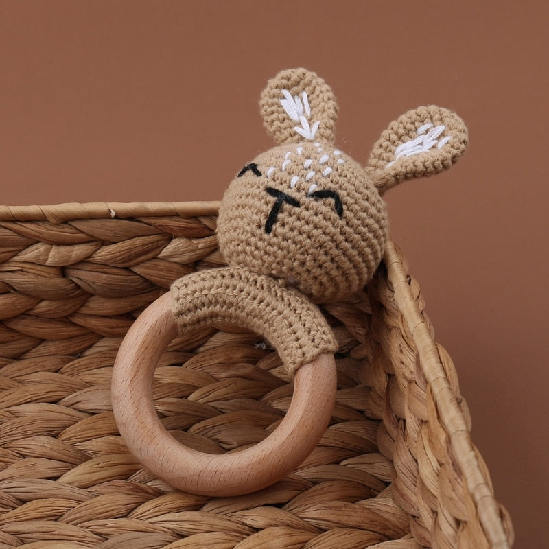 Wooden, crochet teether