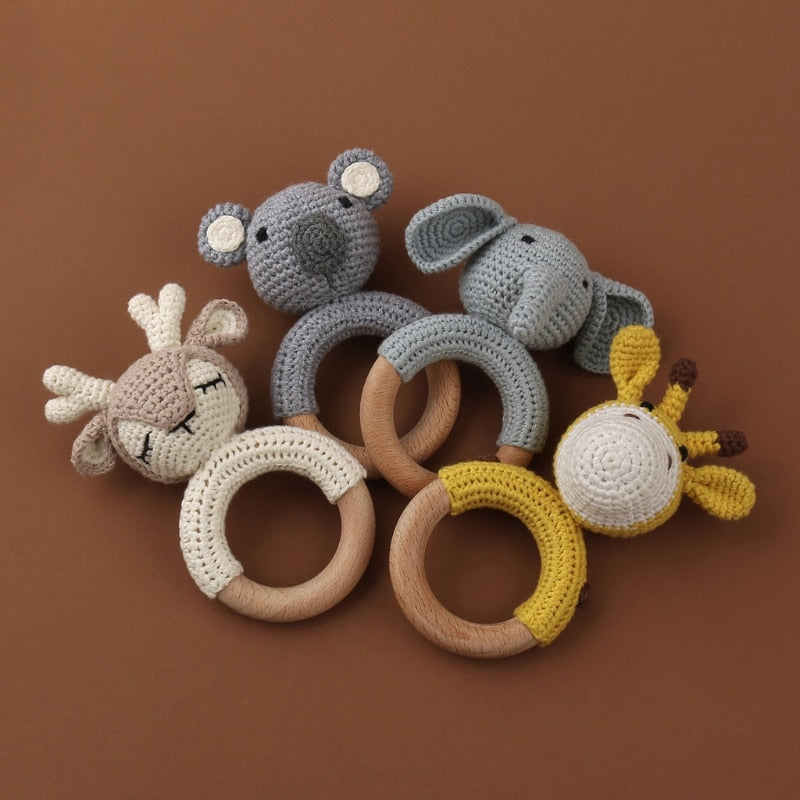 Wooden, crochet teether