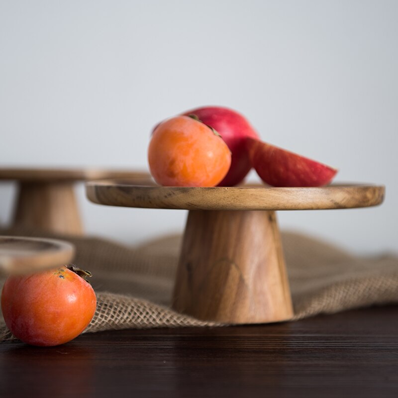 High stand wooden tray