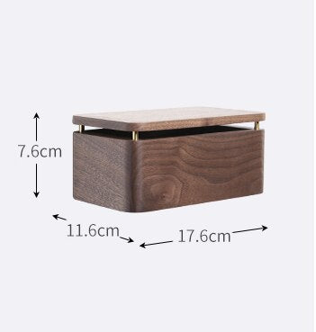 Walnut wood tissue box