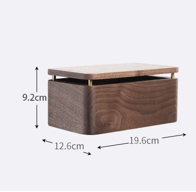 Walnut wood tissue box