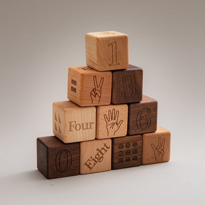 1 Set of wooden blocks